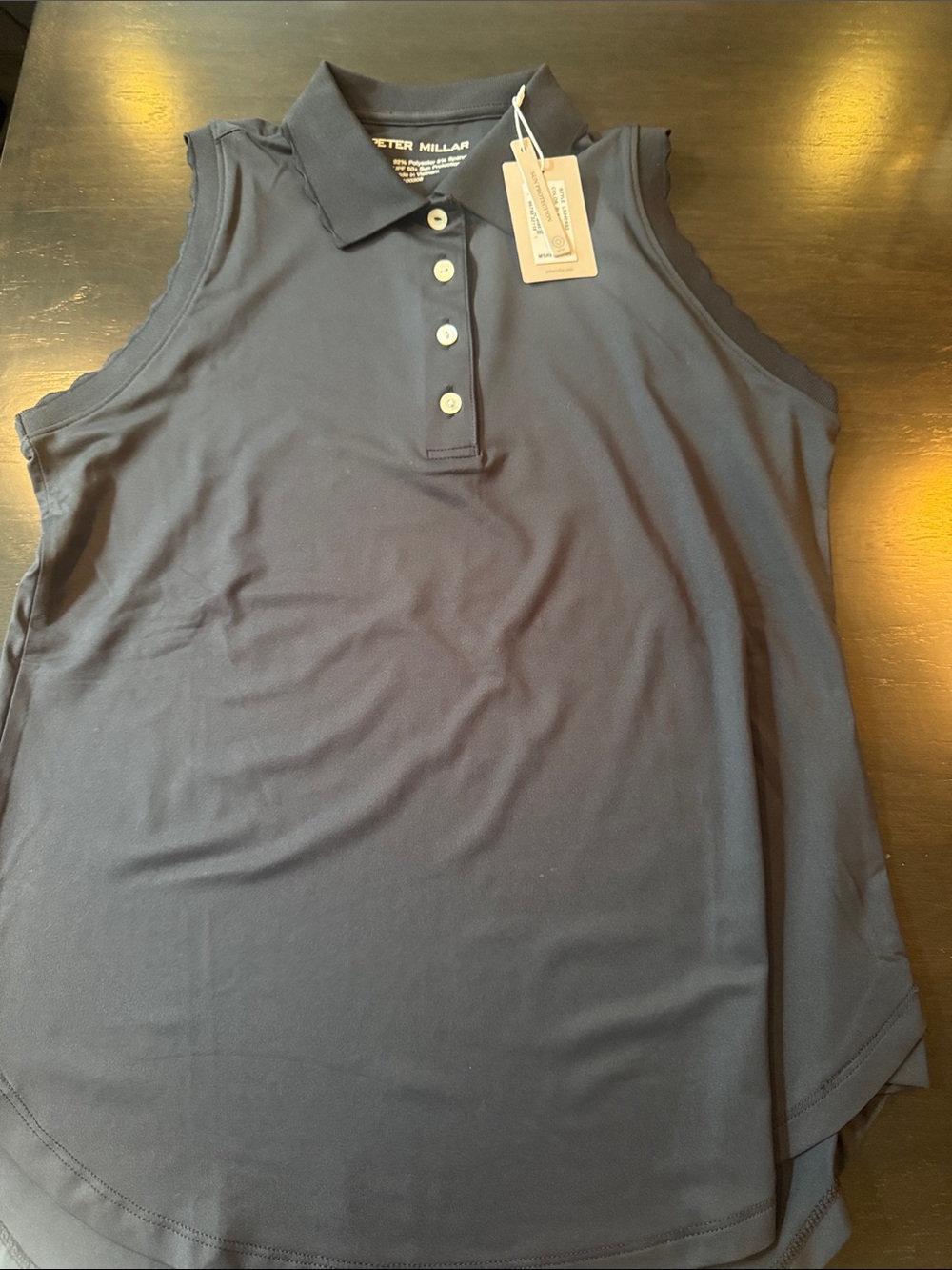 Peter Millar Sleeveless Polo Tank Top in Navy